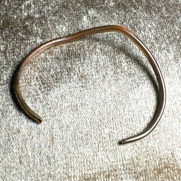 Sold🛍️Vintage’Sergio Lub’ Brass Cuff Bracelet California Ocean Wave 5349 - Picture 6 of 9